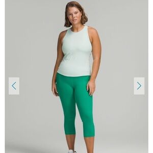 Lululemon Base Pace ribbed tank in delicate mint